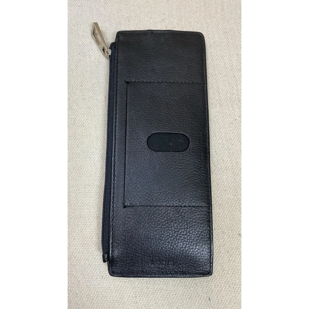 Classic LODIS leather card holder- black